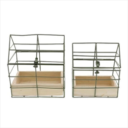 Klec kovová Vista S/2 25 x 17 x 27 cm zelená - velkoobchod, dovoz květin, řezané květiny Brno