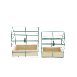 Klec kovová Vista S/2 25 x 17 x 27 cm modrá - velkoobchod, dovoz květin, řezané květiny Brno