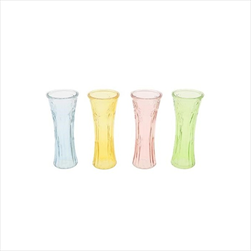 Váza skleněná Tulip pr. 8/v. 19,5 cm mix barev - velkoobchod, dovoz květin, řezané květiny Brno