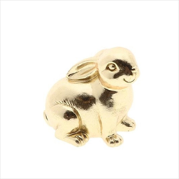 Zajíček sedící zlatý 17 x 11 x 6 cm - velkoobchod, dovoz květin, řezané květiny Brno