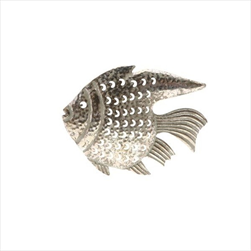 Ryba závěs 29 x 23 cm antik stříbrná - velkoobchod, dovoz květin, řezané květiny Brno