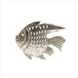 Ryba závěs 43 x 34 cm antik stříbrná - velkoobchod, dovoz květin, řezané květiny Brno