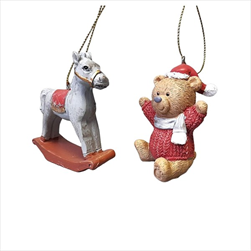 Ozdoba závěsná medvěd/koník 7 x 6 cm - velkoobchod, dovoz květin, řezané květiny Brno