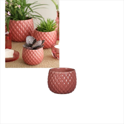 Obal keramický Bubbles pr. 8,5/v. 6 cm růžový - velkoobchod, dovoz květin, řezané květiny Brno