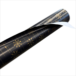 Ob papír role 0,79 x 25 m černý zlatá vločka - velkoobchod, dovoz květin, řezané květiny Brno