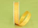Stuha satén puntík 15 mm/20 m žlutá - velkoobchod, dovoz květin, řezané květiny Brno