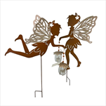VÍLA s křídly kov zápich S/2 s LED lucernou  - velkoobchod, dovoz květin, řezané květiny Brno