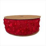 Stuha Lissabon 40 mm/10 m - červená - velkoobchod, dovoz květin, řezané květiny Brno