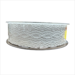 Stuha Edda krajková 30 mm/20 m bílá - velkoobchod, dovoz květin, řezané květiny Brno