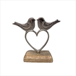 DO Srdce s ptáčky na podstavci 12 cm - velkoobchod, dovoz květin, řezané květiny Brno