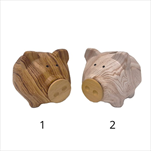 Prasátko kasička 12 x 10 cm dřevěný design - velkoobchod, dovoz květin, řezané květiny Brno