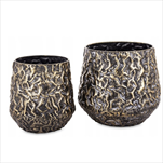 Obal kovový sada 2 kusů 23x22x22/27x27x27 cm - velkoobchod, dovoz květin, řezané květiny Brno