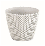 Plast květináč Splofy Eco wood 15,7cm bílý - velkoobchod, dovoz květin, řezané květiny Brno