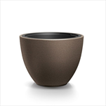 Plast květináč Heos s vkladem 39,5 cm káva - velkoobchod, dovoz květin, řezané květiny Brno