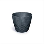 Plast květináč Areco Beton effect 11,9 cm antracit - velkoobchod, dovoz květin, řezané květiny Brno