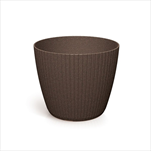 Plast květináč Lamia 19,8cm eco káva - velkoobchod, dovoz květin, řezané květiny Brno