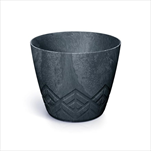 Plast květináč Areco beton effect 17,8 cm antracit - velkoobchod, dovoz květin, řezané květiny Brno