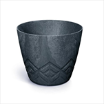 Plast květináč Areco Beton effect 19,8 cm antracit - velkoobchod, dovoz květin, řezané květiny Brno