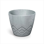 Plast květináč Areco Beton effect 23,8 cm beton - velkoobchod, dovoz květin, řezané květiny Brno