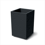 Plast květináč Sierra Square high 38,5 cm černý beton - velkoobchod, dovoz květin, řezané květiny Brno