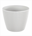 Plast květináč Splofy 15,7cm bílý - velkoobchod, dovoz květin, řezané květiny Brno