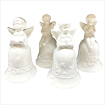 Anděl zvonek keramický 12 cm 4 druhy - velkoobchod, dovoz květin, řezané květiny Brno