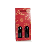 Krabice papírová na 2 láhve 18 x 9 x 38,5cm vánoční - velkoobchod, dovoz květin, řezané květiny Brno