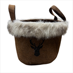 Obal kožešina s ušima 25 x 25 cm hnědý - velkoobchod, dovoz květin, řezané květiny Brno