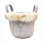 Obal kožešina s ušima 25 x 25 cm krémový - velkoobchod, dovoz květin, řezané květiny Brno