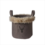 Obal kožešina s ušima 25 x 25 cm šedý - velkoobchod, dovoz květin, řezané květiny Brno