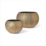 Váza S/2  42,5 x 28/31 x 23 cm zlatá - velkoobchod, dovoz květin, řezané květiny Brno