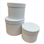 Ob flower box S/3 18,3x14,5-16x13-13,7x11 cm bílý - velkoobchod, dovoz květin, řezané květiny Brno