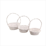Košík ovál S/3 bílý 25 x 20/36 x 30 cm - velkoobchod, dovoz květin, řezané květiny Brno