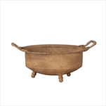 Mísa kovová s ušima 36 x 30/17 cm rusty metal - velkoobchod, dovoz květin, řezané květiny Brno