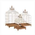 Klec kovová S/3 27x27/v.46 37x37/v.68 cm rusty gold - velkoobchod, dovoz květin, řezané květiny Brno