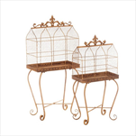 Klec kovová S/2 41x21/v.88 47x26/v.103 cm rusty gold - velkoobchod, dovoz květin, řezané květiny Brno