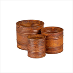 Obal kovový S/3 pr.8/12 v.8/12,5 cm rezavý - velkoobchod, dovoz květin, řezané květiny Brno