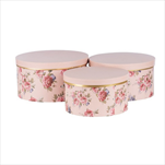 Flower box Floral design S/3 pr.24,5/30 v.114/16 cm růžový - velkoobchod, dovoz květin, řezané květiny Brno