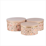 Flower box Floral design S/3 pr.24,5/30 v.114/16 cm krémový - velkoobchod, dovoz květin, řezané květiny Brno