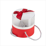 Flower box kulatý 12,5 x 11,5 cm červený - velkoobchod, dovoz květin, řezané květiny Brno