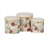 Flower box Flowers design S/3 pr.15,5/19,5 v.15/19 cm zelený - velkoobchod, dovoz květin, řezané květiny Brno