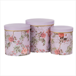 Flower box Flowers design S/3 pr.20/24 v.18/23,5 cm fialový - velkoobchod, dovoz květin, řezané květiny Brno