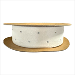 Stuha Xmas Diamonds 25 mm/10 m krémová - velkoobchod, dovoz květin, řezané květiny Brno