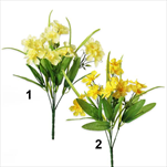 Narcisy kytice umělá 30cm mix - velkoobchod, dovoz květin, řezané květiny Brno