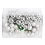 Koule zápich sklo 1,5cm/96ks stříbrná - velkoobchod, dovoz květin, řezané květiny Brno