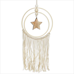 Lapač snů textil vánoční 55cm natural - velkoobchod, dovoz květin, řezané květiny Brno