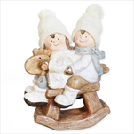 Děti na koni keramika 48cm - velkoobchod, dovoz květin, řezané květiny Brno