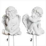 Anděl zápich polyresin 23cm bílá - velkoobchod, dovoz květin, řezané květiny Brno