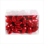 Srdce zápich sklo 48ks/2,2cm červená - velkoobchod, dovoz květin, řezané květiny Brno