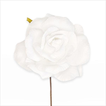 Růže zápich textil 20cm bílá - velkoobchod, dovoz květin, řezané květiny Brno
